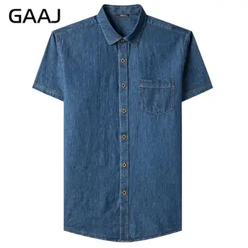 Джинсовая рубашка, мужские рубашки из 100% хлопка, Винтажная одежда, синие блузки, уличная одежда, блузки, Летние мужские ковбойские рубашки
