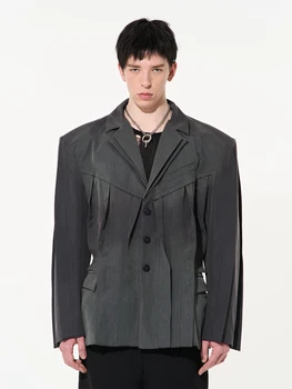 Модные мужские пальто и куртки A1989 2023 для подиума, роскошный известный бренд, европейский дизайн, мужская одежда для вечеринок