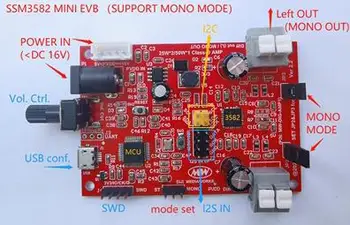 Плата цифрового усилителя мощности класса D мощностью 30 Вт/120 Вт (2/8 каналов) ssm3582